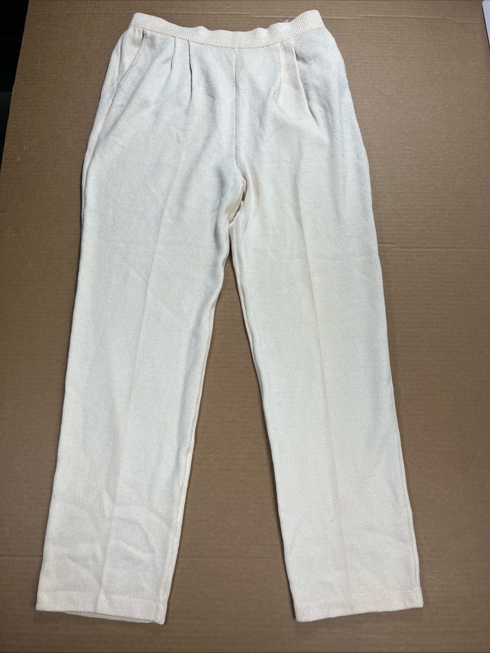 VTG St. John Collection by Marie Gray Size 12 Knit Straight Leg Pants Made USA